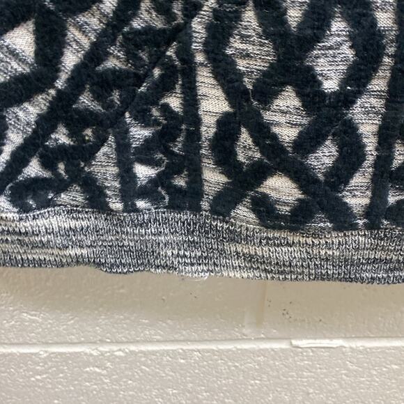 Moth Anthropologie midi small black and white diamond print cotton blend dress - Picture 7 of 7